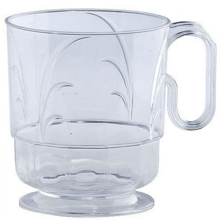 Clear Glazed Coffee Cups w/ Handle - 8 Ct.