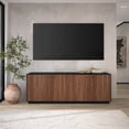 thumbnail image 1 of Lillian Rectangular TV Stand for TV's up to 75" in Black Grain/Satin Walnut, 1 of 6