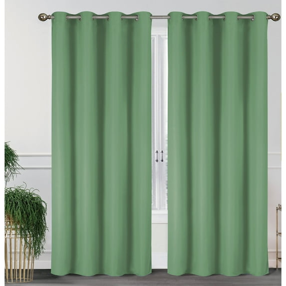 Lillian Room Darkening Grommet Window Panel, Sage, 55x84 Inches