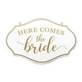 thumbnail image 1 of Lillian Rose Comes The Bride Flower Girl Ring Bearer Sign, 11"x7", White, 1 of 4