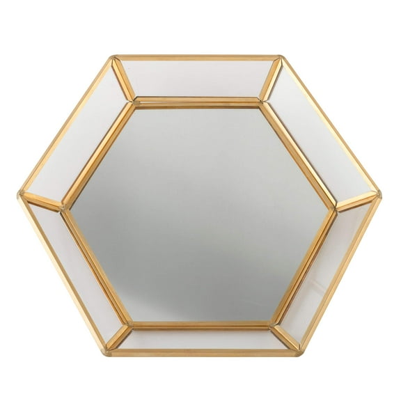 Lillian Rose Gold Geometric Edge Mirrored Tray Wedding Guestbook Alternative, 8.25"x7.25"x1.15"