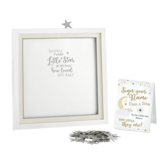 Lillian Rose Twinkle Shower Guest Signing Guest Book Alternative with 48 Stars