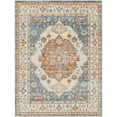 thumbnail image 1 of Lillian Rust/Blue 5' x 8' Machine Washable Area Rug, 1 of 2