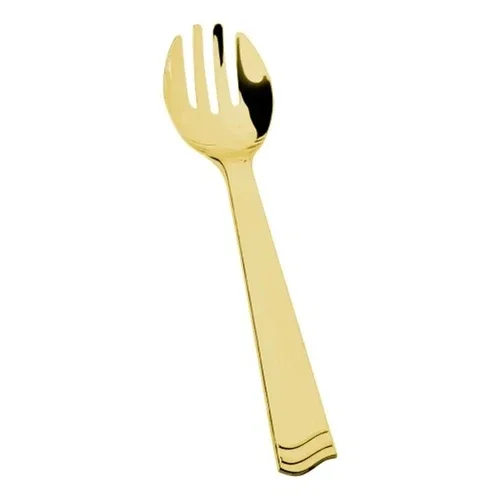 Lillian Table Setting Disposable Polished Plastic Serving Forks Gold 6Count