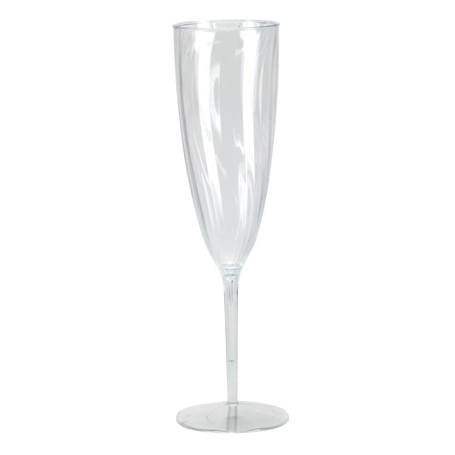 Lillian Tablesettings Champagne Plastic Flutes Clear 6 oz Pack of 8