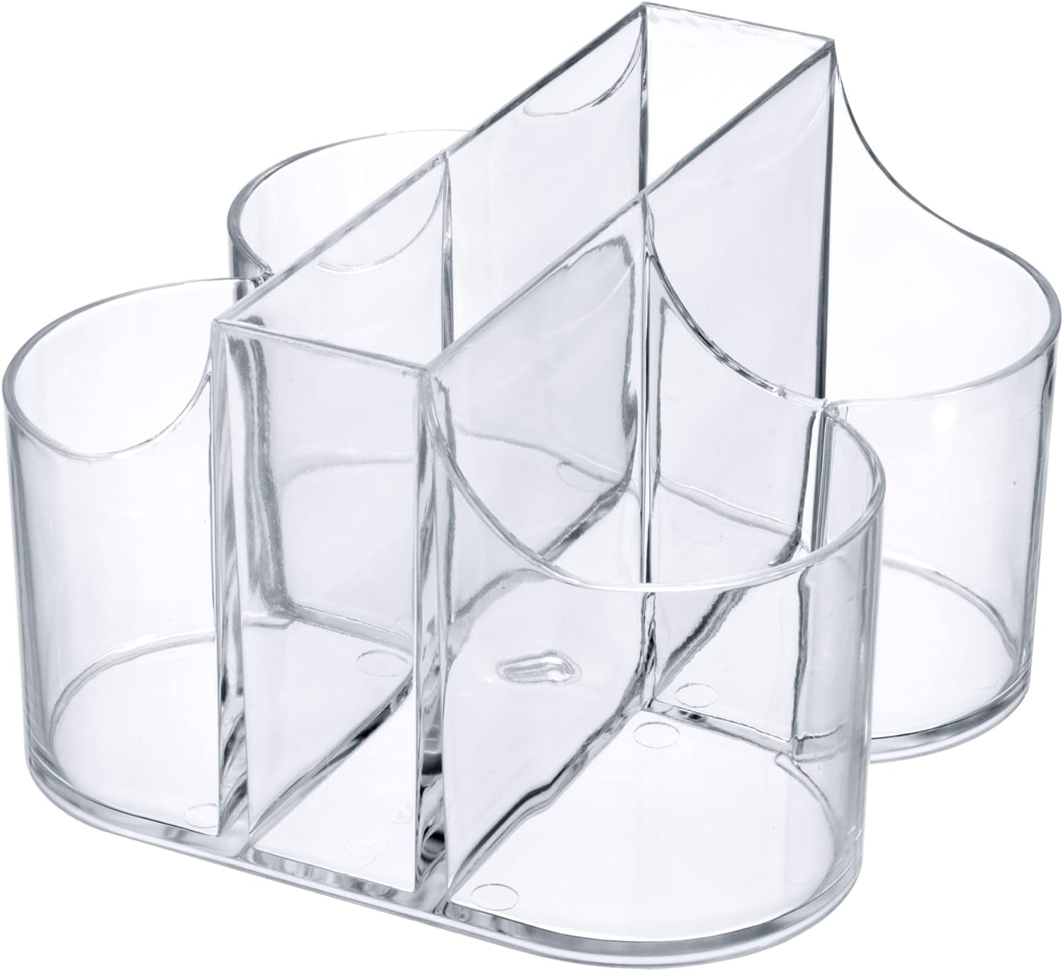 Clear Acrylic 5-Compartment Cutlery and Napkin Organizer