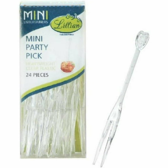 Lillian Tablesettings Mini Entertainers Clear 3" Mini Party Pick (24/Pack)