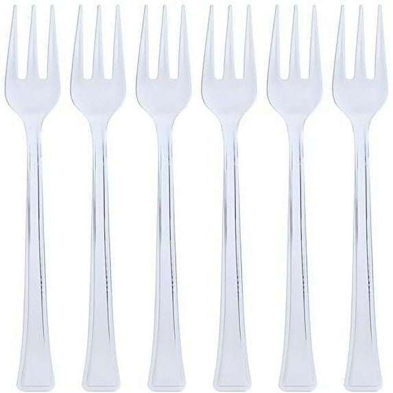Lillian Tablesettings Mini Spoon Clear Pack of 48 Plastic Serve-ware, 48 Count Forks