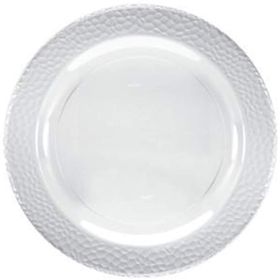 Lillian Tablesettings Pebbled 10.25" Clear Dinner Plastic Plate: Qty 50