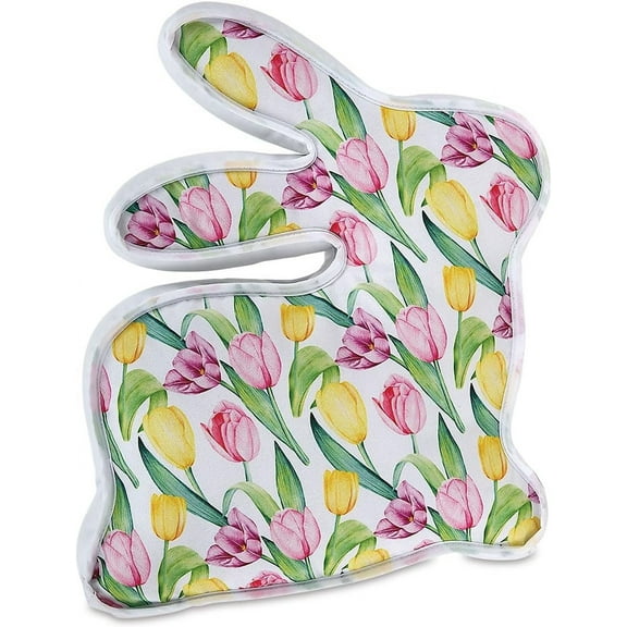 Lillian Vernon Tulip Bunny Pillow - Polyester, Cotton Filling, 10 x 12, Easter Décor, Spring