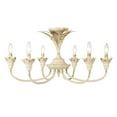 thumbnail image 1 of Golden Lighting Lillianne 6-light Semi-Flush Mount in Antique Ivory, 1 of 6