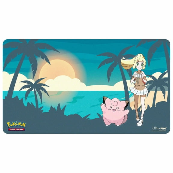 Pokemon Trading Card Game Lillie and Clefairy Playmat