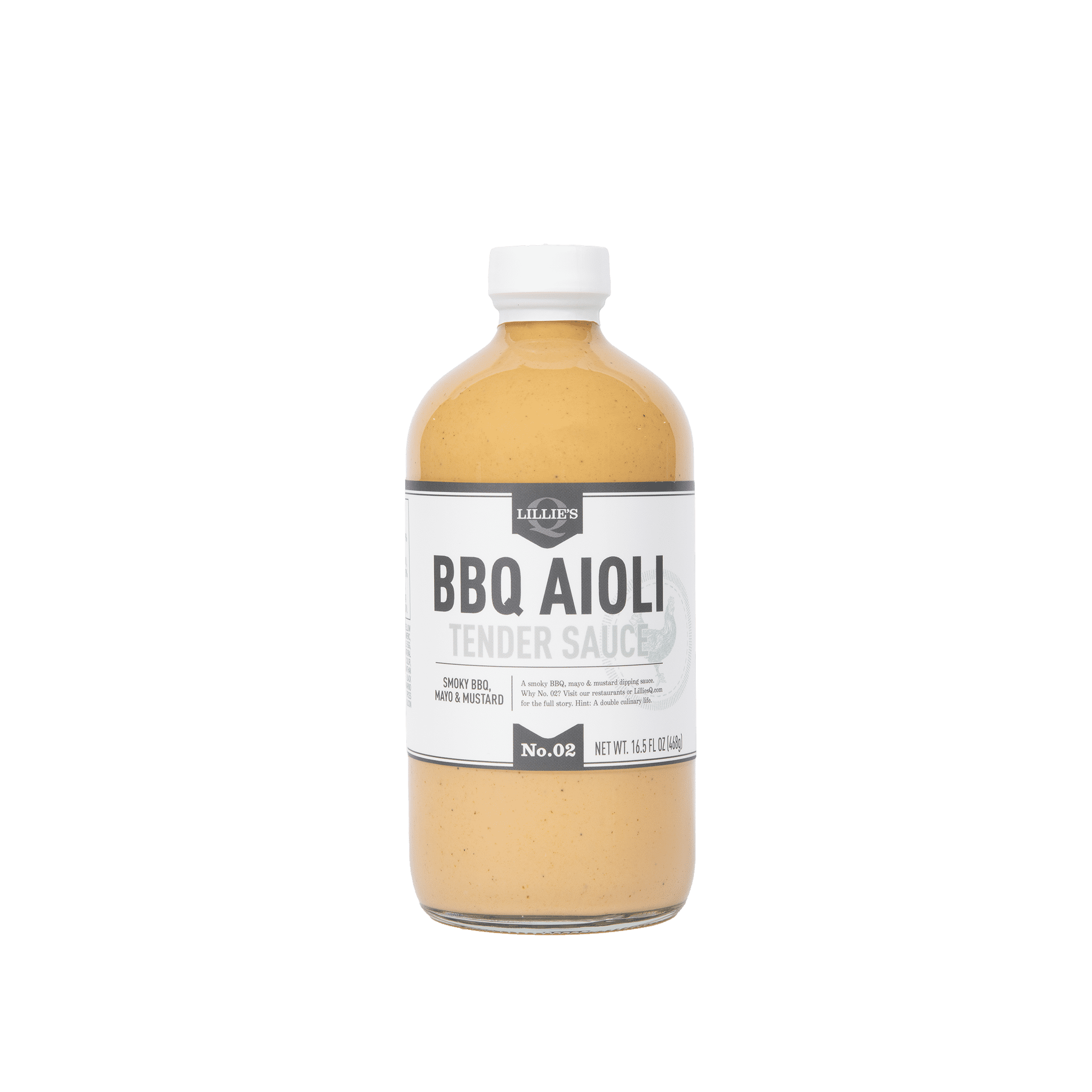 Lillie's Q BBQ Aioli Chicken Tender Sauce, 16.5 fl oz –Smoky BBQ Mayo Mustard, Gluten-Free, No HFCS
