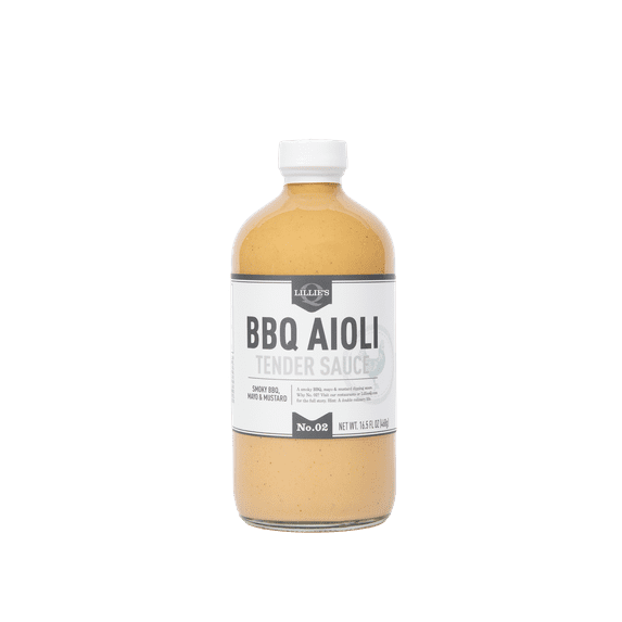 Lillie's Q BBQ Aioli Chicken Tender Sauce, 16.5 fl oz –Smoky BBQ Mayo Mustard, Gluten-Free, No HFCS
