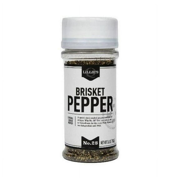 Lillie's Q Brisket Pepper Seasoning, Coarse Ground, Special Blend for BBQ, No. 28, 6 oz