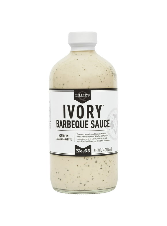 Lillie's Q Ivory Barbeque Sauce, Tangy White Flavor, 16 fl oz