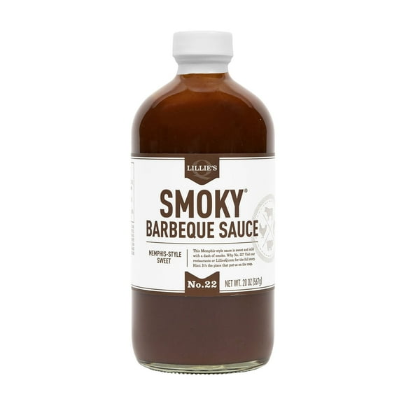 Lillie's Q Smoky BBQ Sauce, Memphis-Style Sweet & Mild, 20 oz No HFCS or Additives, Mustard Seeds