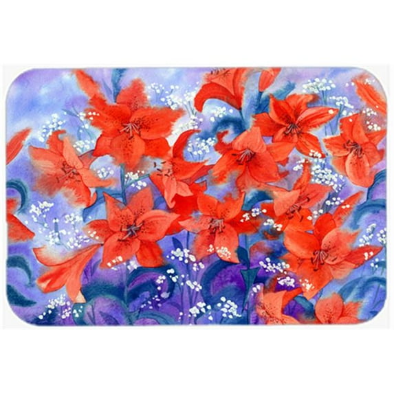 Lillies Mouse Pad, Hot Pad or Trivet