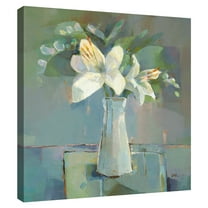 Lillies and Freesias by Sarah Simpson Canvas Art Print