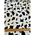 thumbnail image 1 of Lilly Craft Black Cow Print Fleece Fabric 58-60" Wide Sold by the Yard, 1 of 3