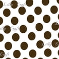 thumbnail image 1 of Lilly Craft One Inch Brown Polka Dots on White Polycotton Fabric - Sold by the Yard - 58" / 60" Wide, 1 of 2