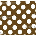 thumbnail image 1 of Lilly Craft One Inch White Polka Dots on Brown Fabric - Sold by the Yard - 58" / 59", 1 of 2