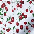 thumbnail image 1 of Lilly Craft Red Cherries on White Poly Cotton Fabric - Sold By The Yard - 58" / 59", 1 of 3