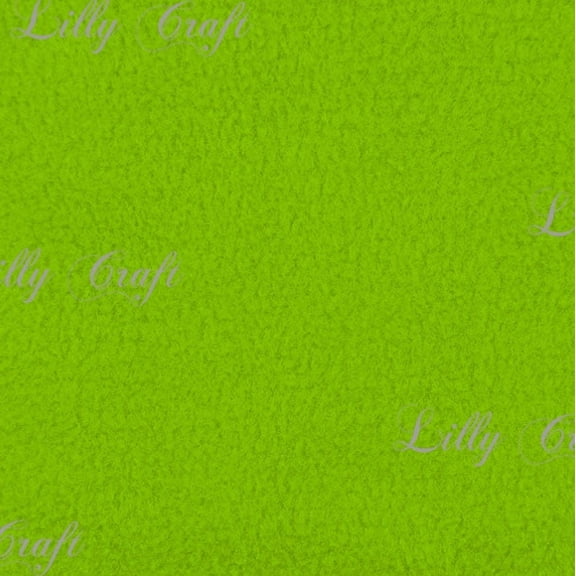 Lilly Craft Solid Color Lime Green Fleece Anti-Pill FABRIC 58-60" Wide Sold by the Yard