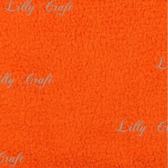 Lilly Craft Solid Color Orange Fleece Anti-Pill FABRIC 58-60" Wide Sold by the Yard