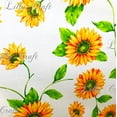 thumbnail image 1 of Lilly Craft Sunflowers on Ivory with Polka Dots Poly Cotton Fabric - Sold By The Yard - 58" / 59", 1 of 1