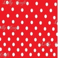 thumbnail image 1 of Lilly Craft White Polka Dots on Red 1/4" Poly Cotton Fabric - Sold By The Yard - 58" / 59", 1 of 1