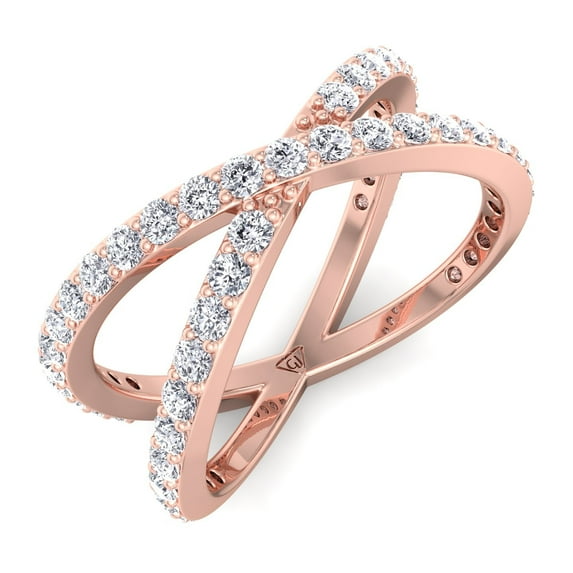Lilly - Crossover Double Diamond Ring