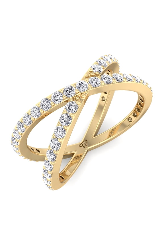 Lilly - Crossover Double Diamond Ring