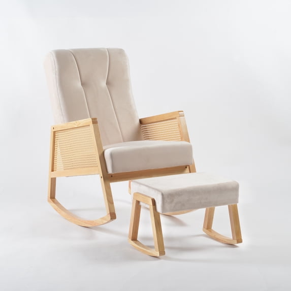 Lilly Deluxe Rocking Chair and Ottoman Set