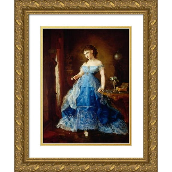 Lilly Martin Spencer 19x24 Gold Ornate Framed and Double Matted Museum Art Print Titled - We Both Must Fade (Mrs. Fithian) (1869)