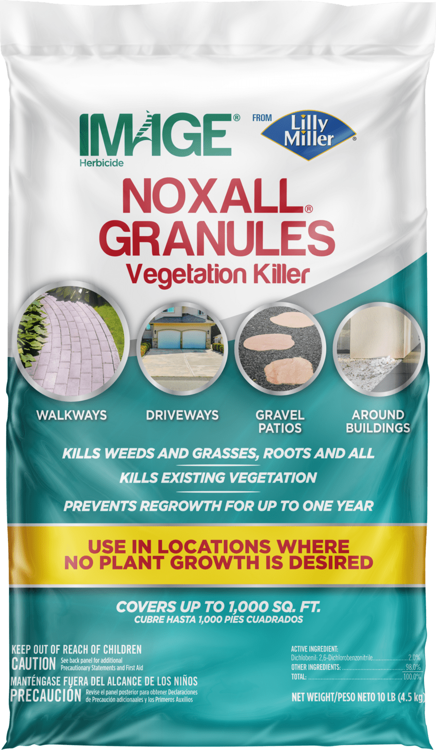 Lilly Miller Image Vegetation Weed and Grass Killer Noxall Granules 10 lb, 1 New Bag