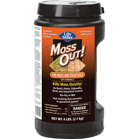 Lilly Miller MOSS OUT! Roof Moss & Algae Killer - Pack of 2 Residential Use, Standard Application