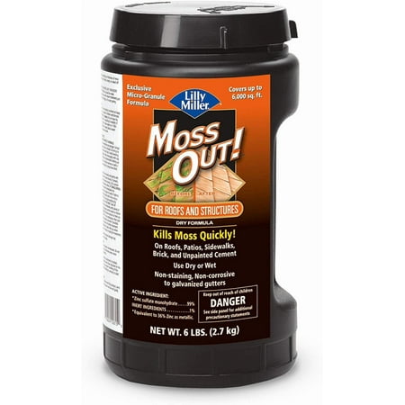Central Garden & Pet Moss Out Moss Killer Granules - For Roofs and Structures - 6 lbs, 1-Pack — Residential Use, Standard Application