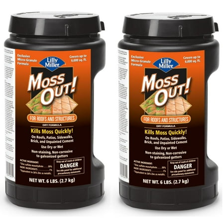 Lilly Miller Moss Out! Roofs Moss Killer Concentrate, Herbicide, 6 lb. (2 Pack)