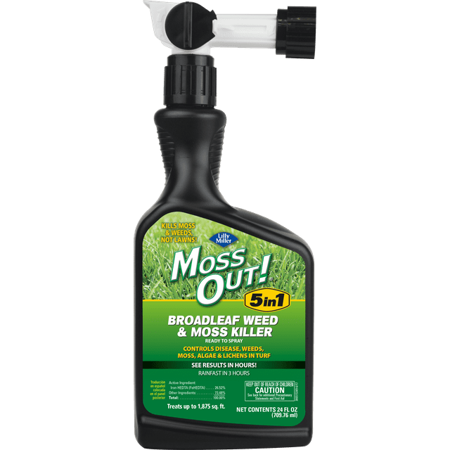 Lilly Miller Moss Out! Weed & Moss Killer ReadytoSpray Herbicide, 24 oz.