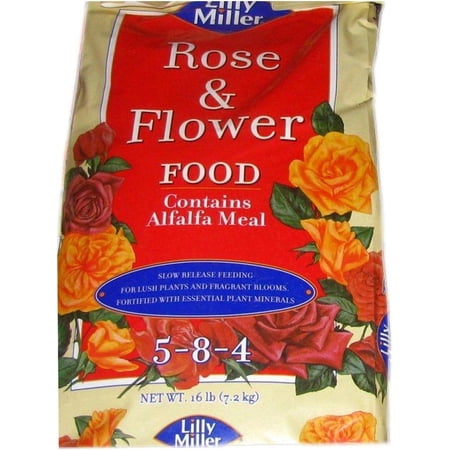 Lilly Miller 4601328 Rose & Flower Food 5-8-4 16lb, 16 lb, Brown/A