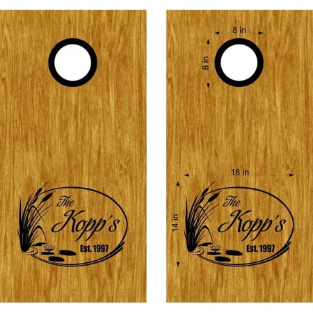 Lilly Pad Est Date Family Name Cornhole Board Vinyl Decal Sticker