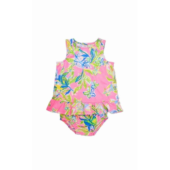 Lilly Pulitzer Claudia Infant Dress Multi Squeeze The Day 6/12 Months