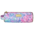 thumbnail image 1 of Lilly Pulitzer Pink Pencil Pouch Holder, Cute Travel Bag/Case with Carrying Handle and Zip Close, Viva La Lilly, 1 of 3