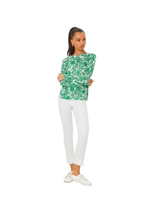 Salima Sweater Fiddle Leaf Green Lil Escape Plan Small