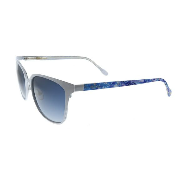 Lilly Pulitzer Sheba/S Metal Womens Square Sunglasses White 55mm Adult