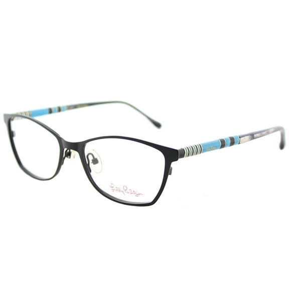 NEW LILLY PULITZER WINDWARD WOMENS/LADIES CAT EYE FULL-RIM GRANITE FRAME DEMO LENSES 50-16-135 SPRING HINGES EYEGLASSES/EYE GLASSES
