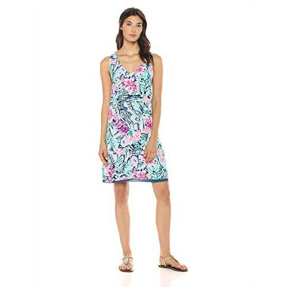 Lilly Pulitzer Women's Florin V-Neck Dress Multi Slathouse Soiree XXS 999AB6-30321