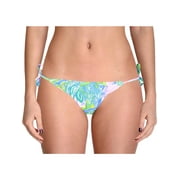 Lilly Pulitzer Womens Tropic Floral Print Side Tie Swim Bottom Separates Green 6
