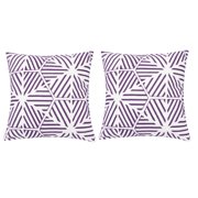 Lilly Purple Abstract Polyester 20 in. x 20 in. Throw Pillow Set of 2